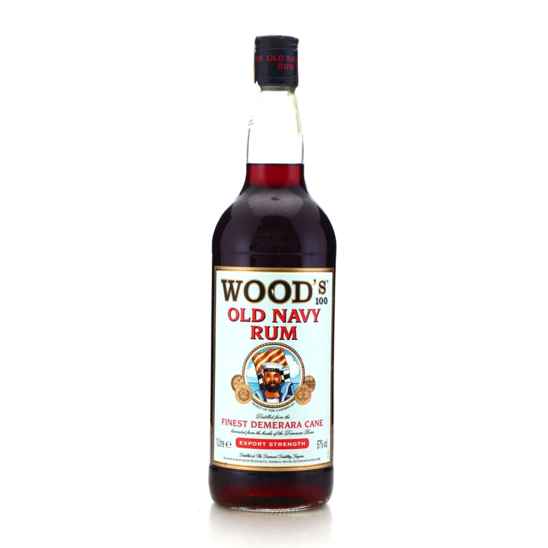 Wood's 100 Proof Old Navy Rum ​1 Litre 1990s
