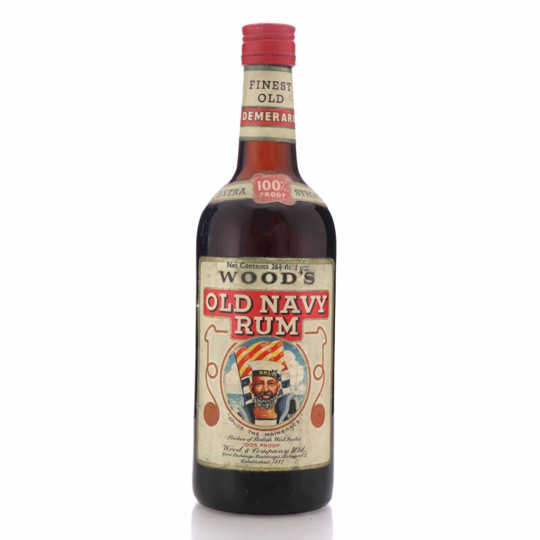 Wood's 100 Proof Old Navy Rum ​1960s