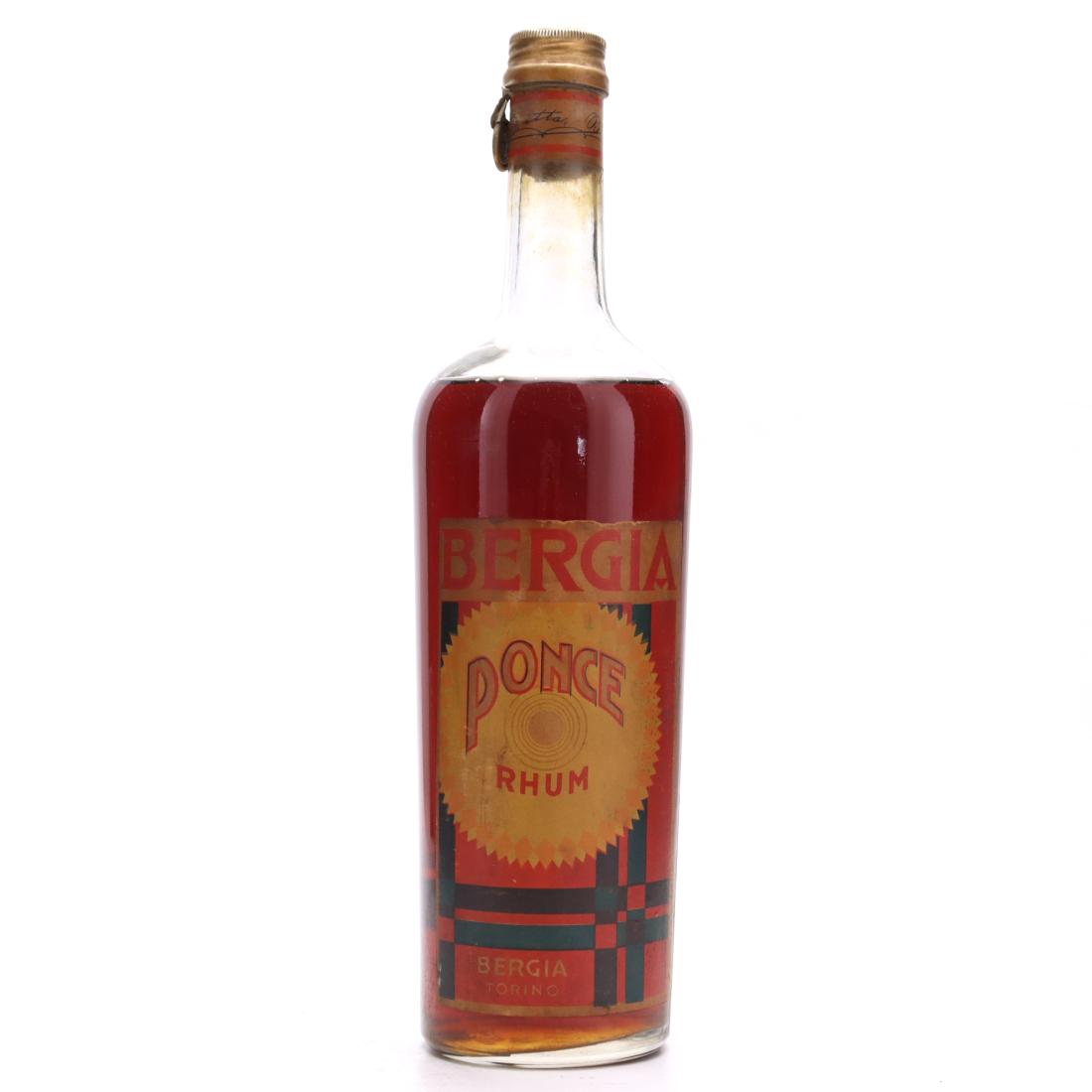 Bergia Ponce Rhum 1 Litre 1950s