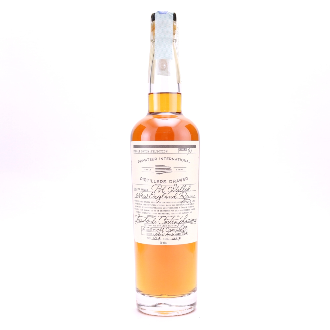 Privateer Distiller's Drawer #97 Pot Stilled New England Rum 'Spirito di Contemplazione'