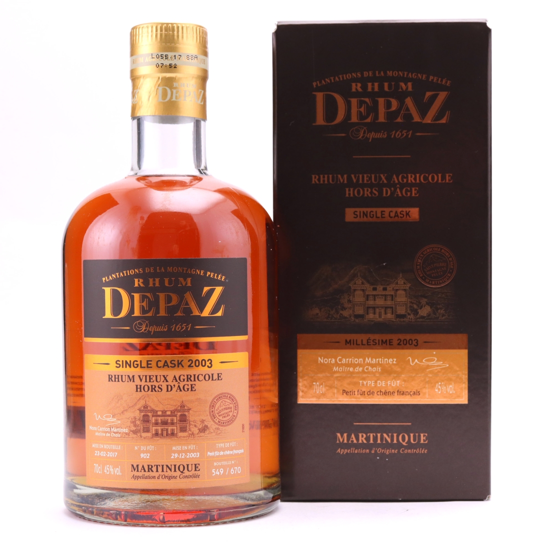 Depaz 2003 Single French Oak Cask #902