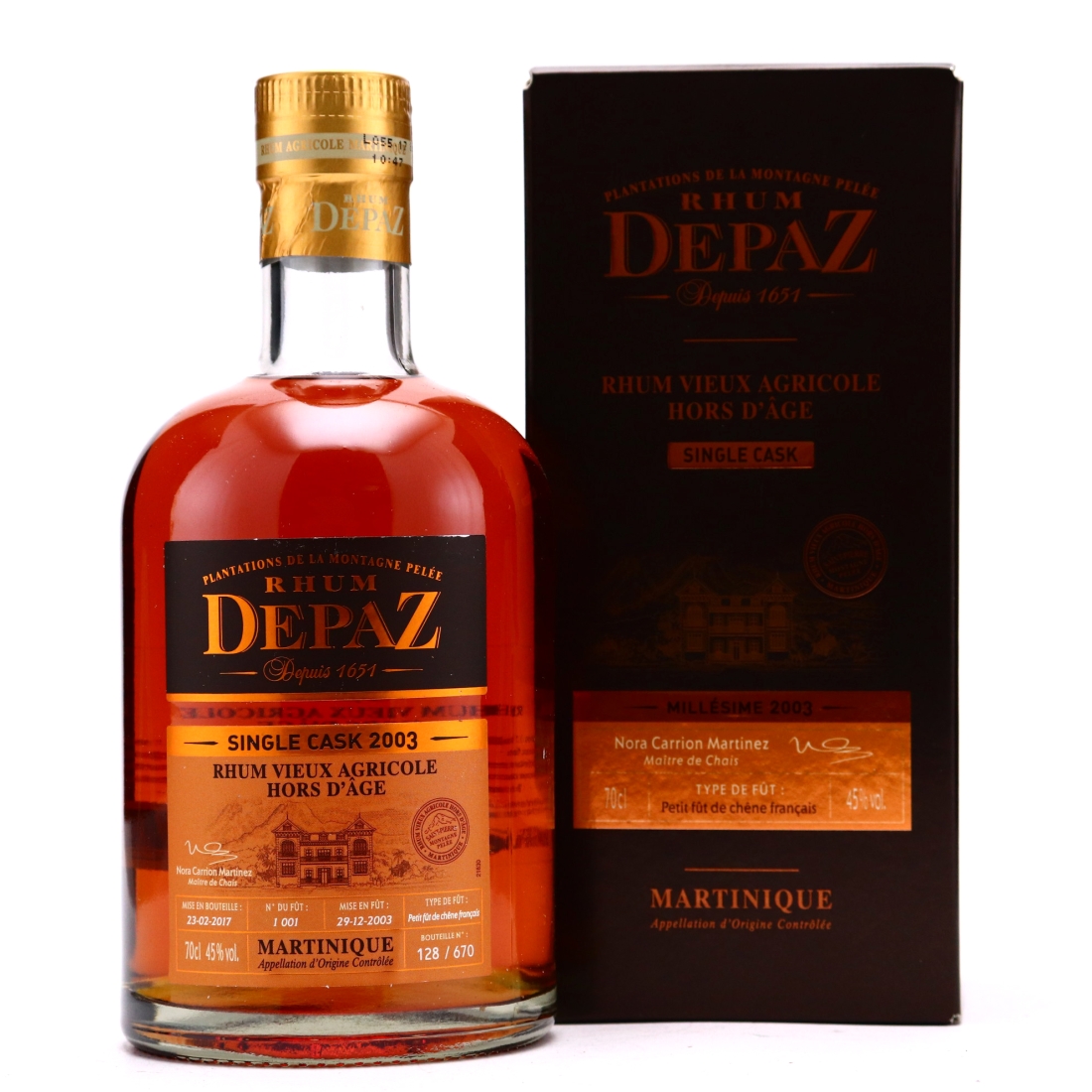 Depaz 2003 Single French Oak Cask #1001