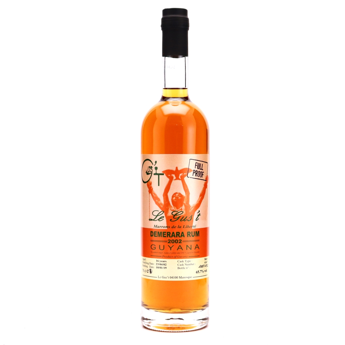 Marrons de la Liberte Demerara Rum 2002 Le Gus't 16 Year Old Full Proof