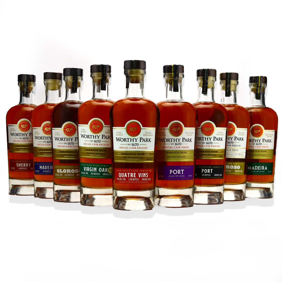 Worthy Park Cask Series 9 x 70cl