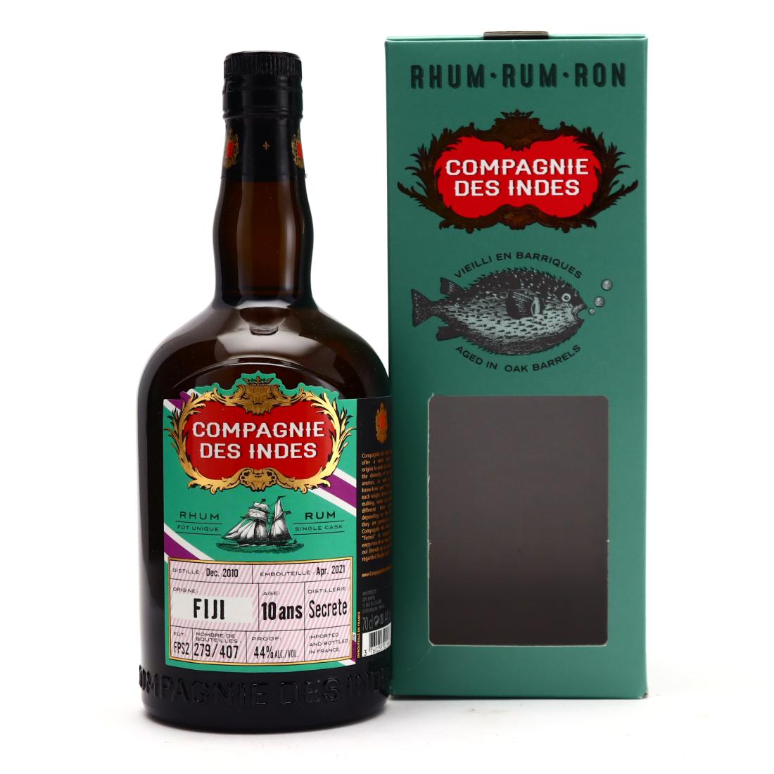 Fiji Rum 2010 Compagnie Des Indes 10 Year Old Rum | Rum Auctioneer