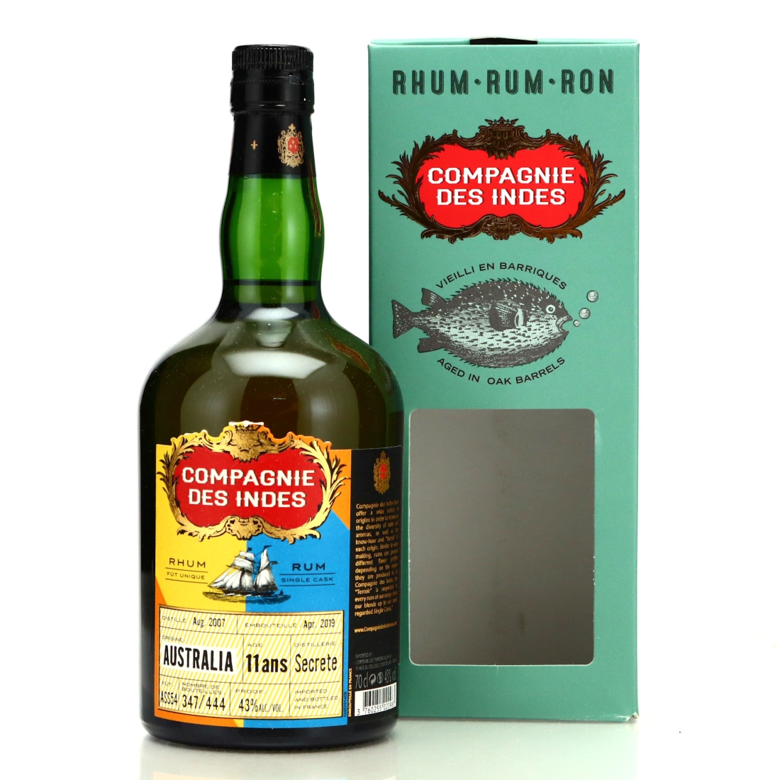 Australia Rum 2007 Compagnie des Indes 11 Year Old