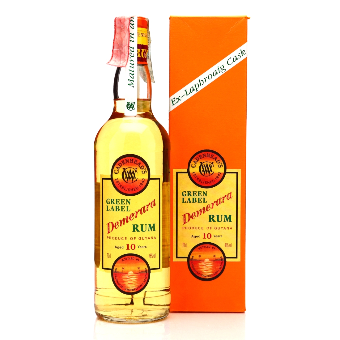 Demerara Rum 10 Year Old Cadenhead's Green Label ex-Laphroaig Cask