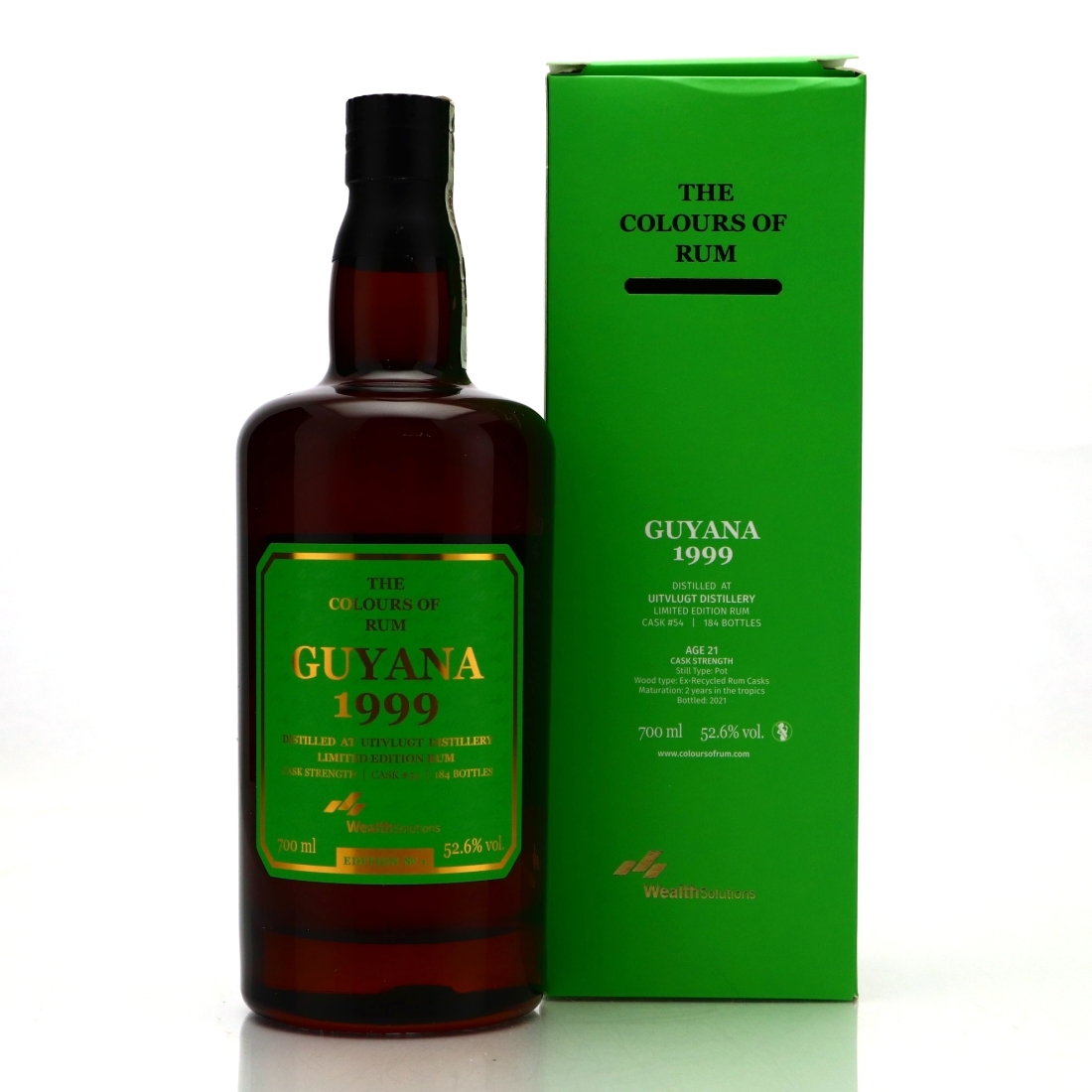 Uitvlugt Pot Still 1999 Colours of Rum 21 Year Old
