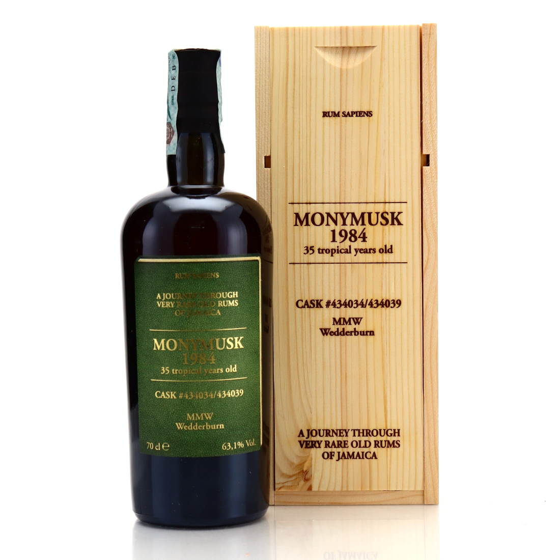 Monymusk MMW 1984 Velier 35 Year Old Rum Sapiens 63.1%