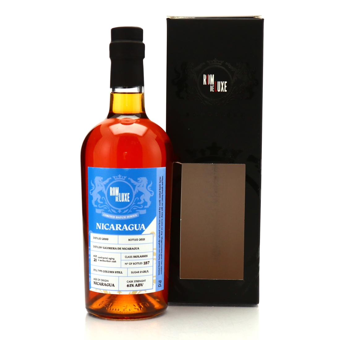 Nicaragua Rum 2000 Rom De Luxe 21 Year Old