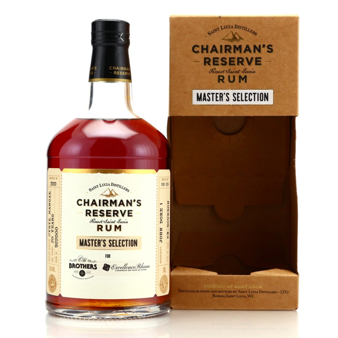 Chairman's Reserve 2000 John Dore Still Single Cask 20 Year Old / Old Brothers & Excellence Rhum