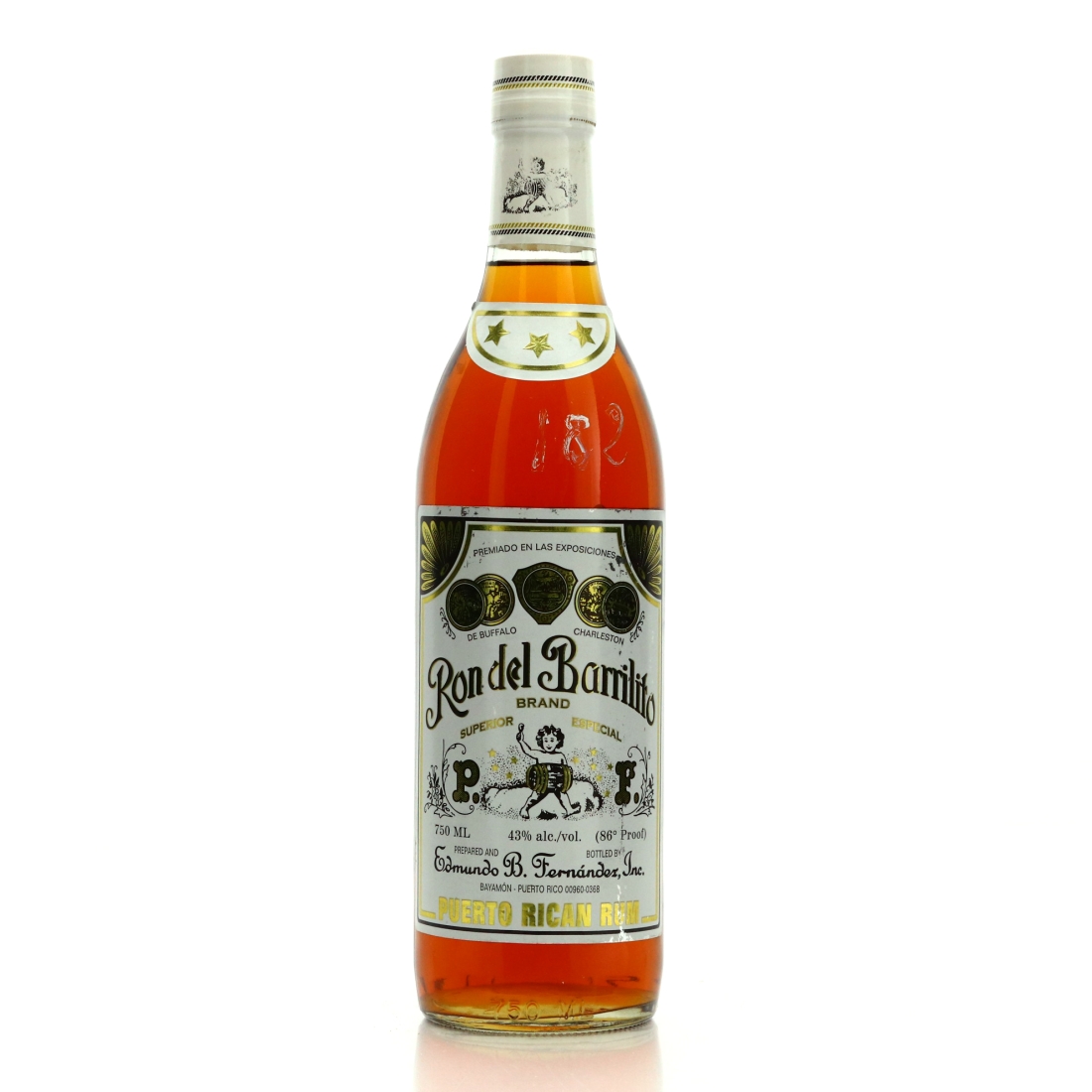 Ron del Barrilito 3 Star Puerto Rican Rum 75cl / US Import
