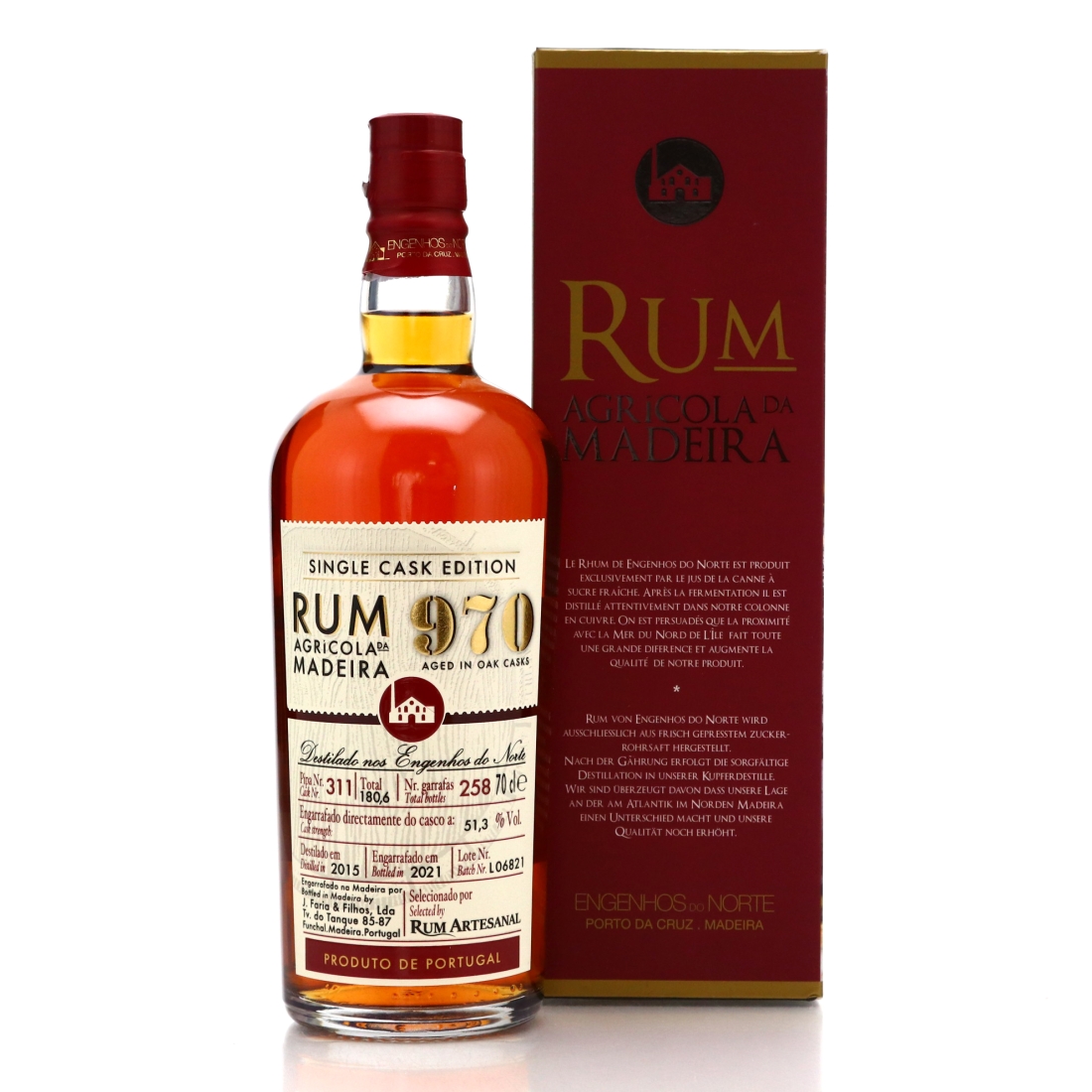 Engenhos do Norte 2015 Rum 970 Single Cask #311 / Rum Artesenal