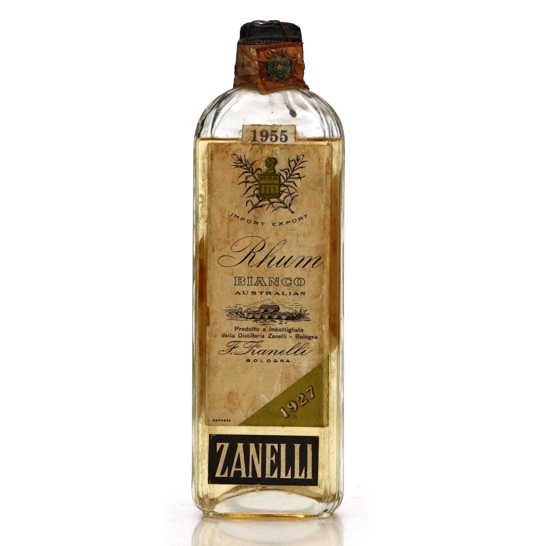 Zanelli Bianco Australian Rum 1 Litre 1950s