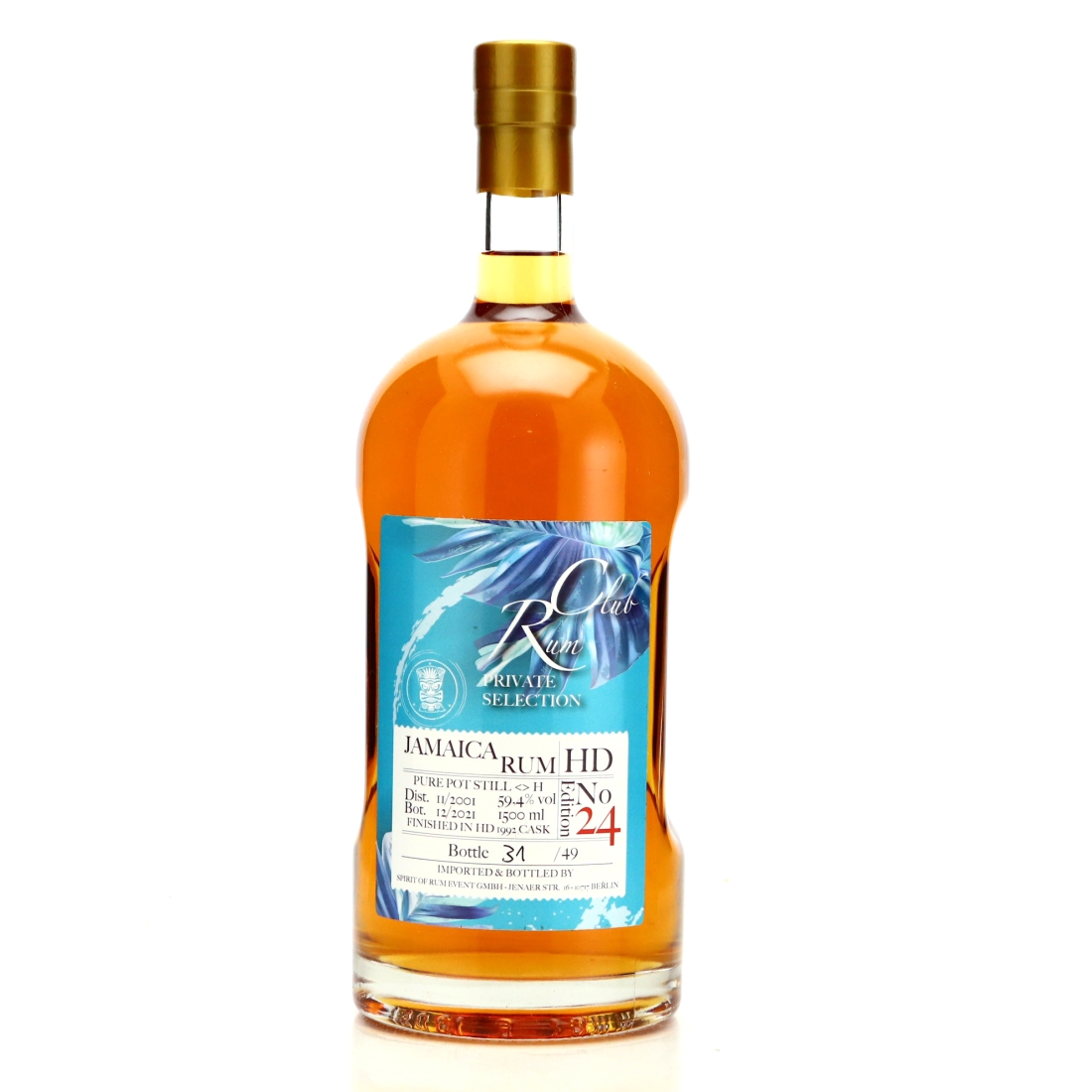 Hampden <>H 2001 Rum Club Private Selection 1.5 Litre