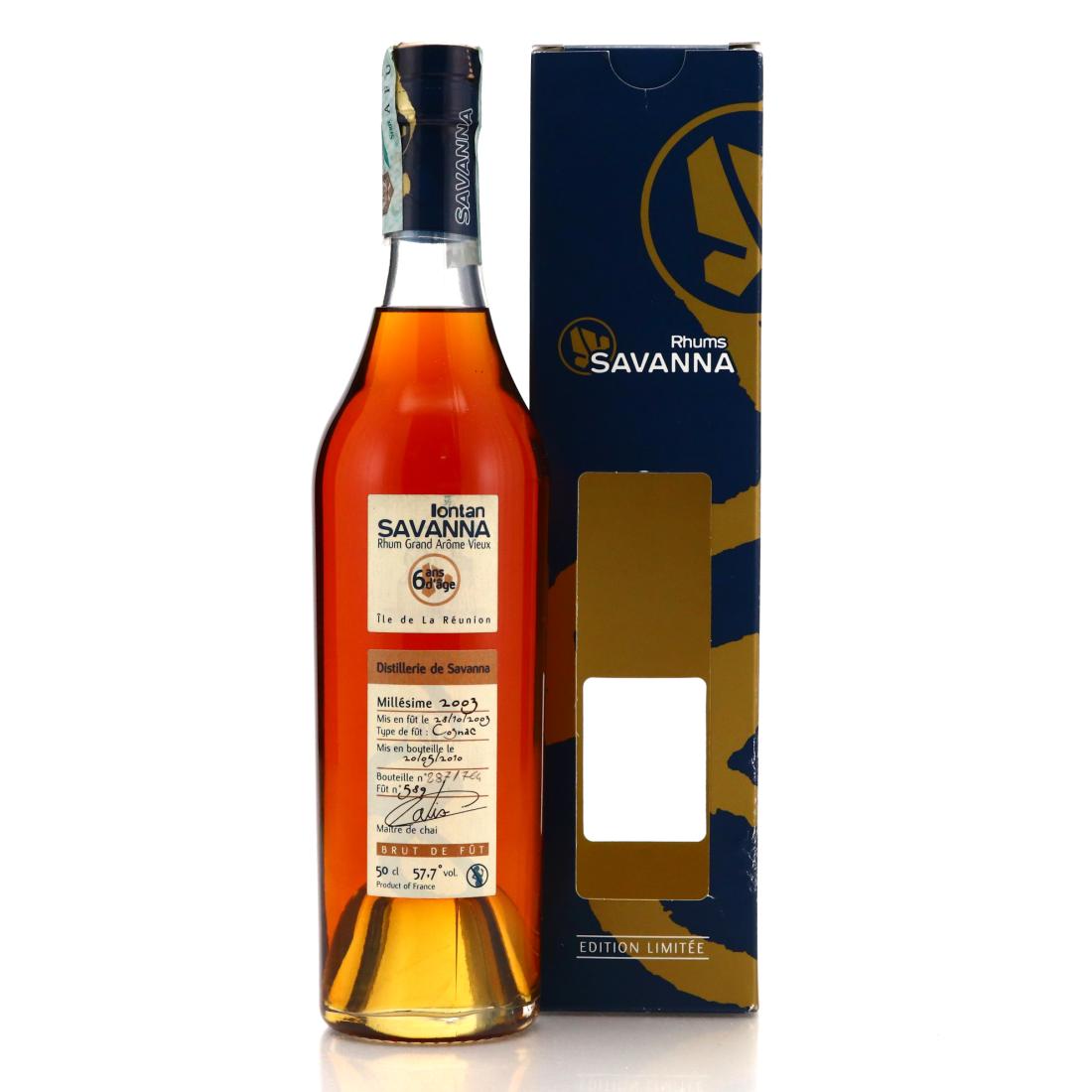 Savanna Lontan 2003 Single Cognac Cask 6 Year Old #589 50cl