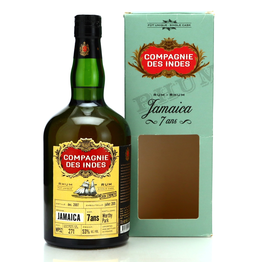 Worthy Park 2007 Compagnie des Indes 7 Year Old Cask Strength