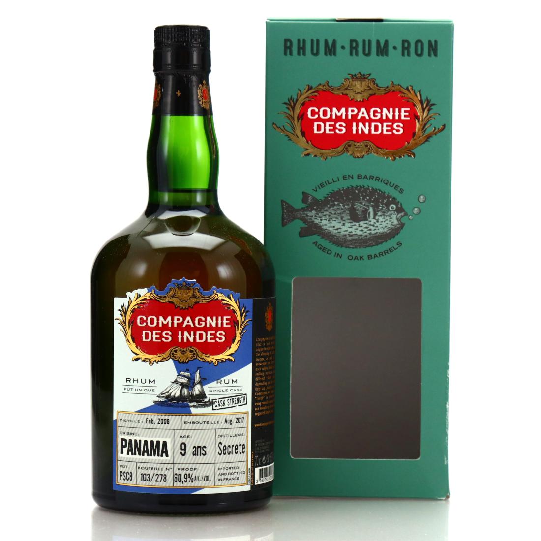Panama Rum 2008 Compagnie des Indes 9 Year Old Cask Strength Rum | Rum ...