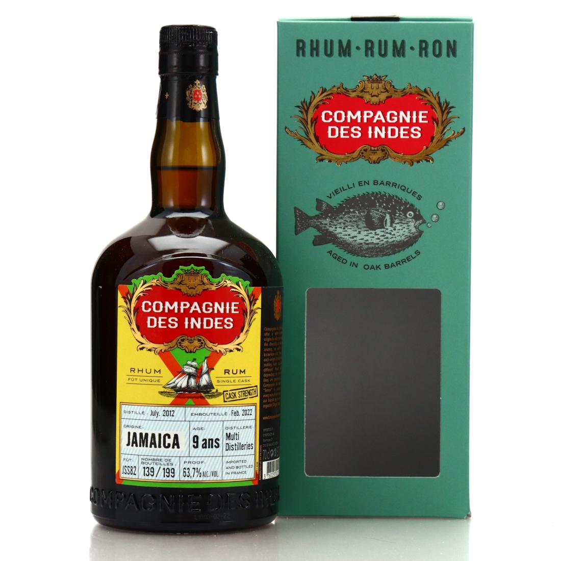 Jamaica Rum 2012 Compagnie des Indes 9 Year Old Cask Strength