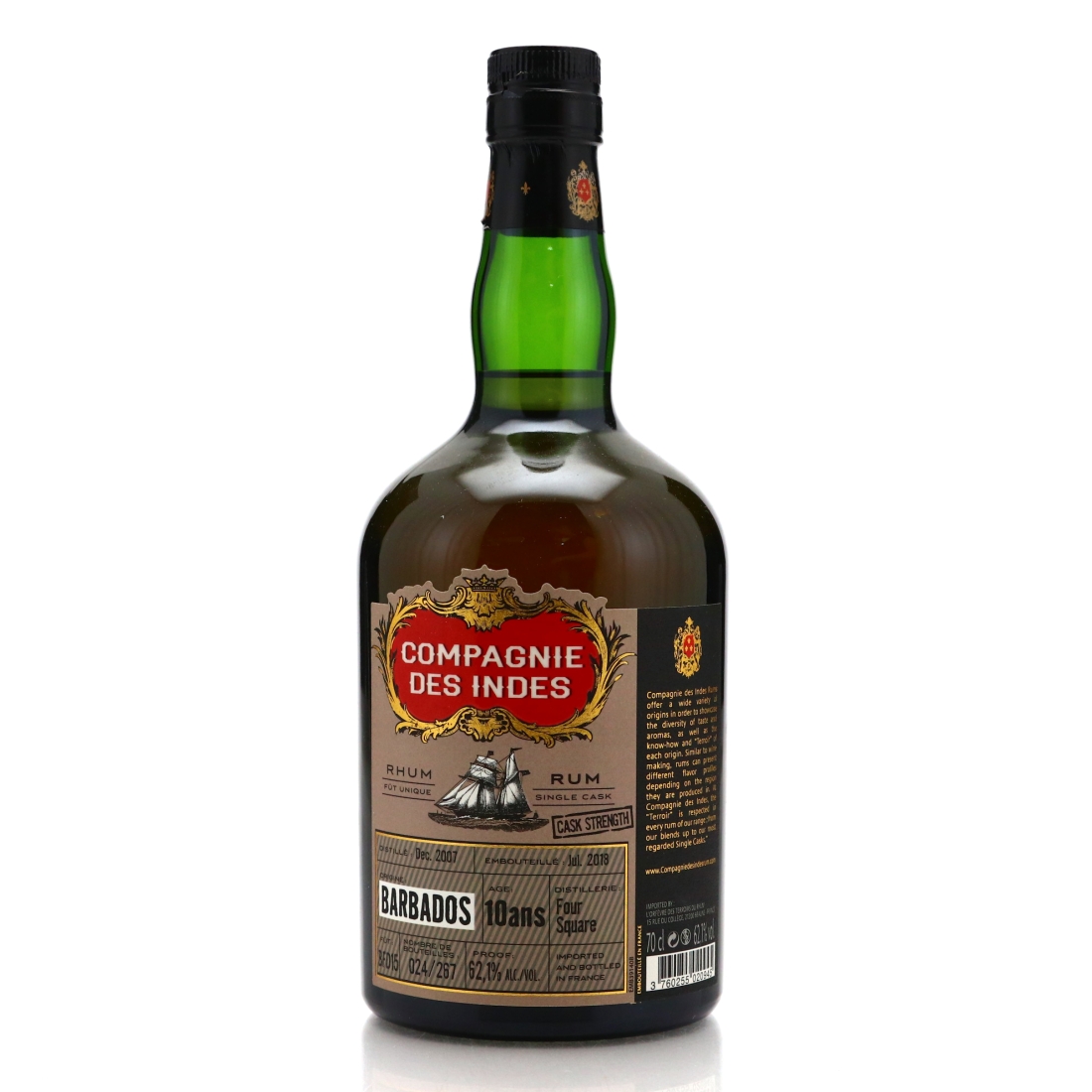 Foursquare 2007 Compagnie des Indes 10 Year Old Cask Strength