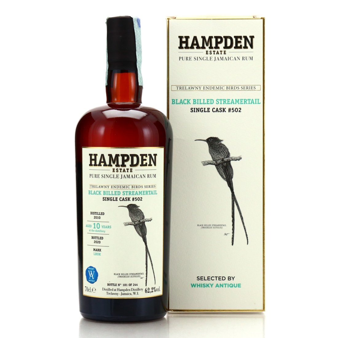 Hampden LROK 2010 Single Cask 10 Year Old #502/ Trelawny Endemic Birds