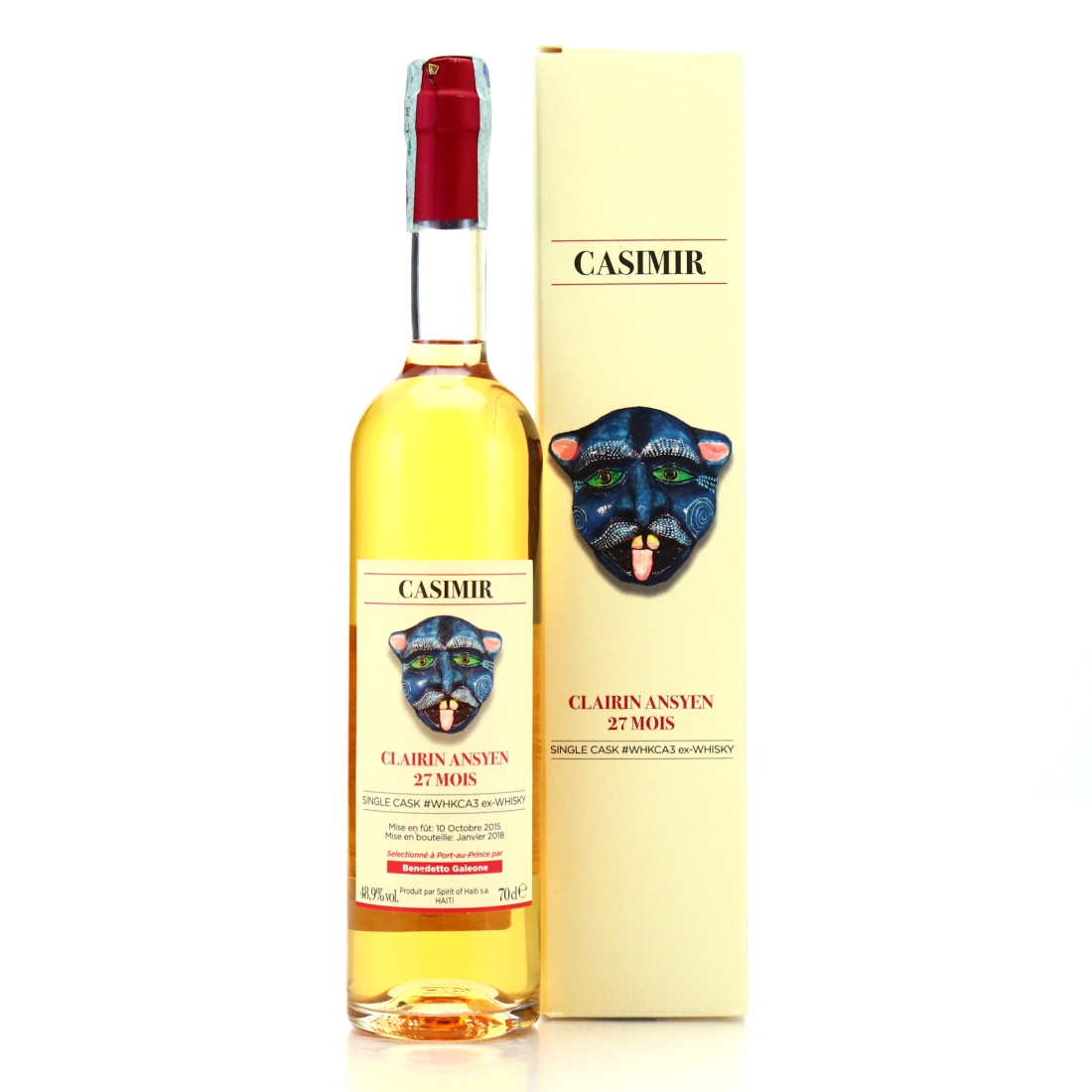 Casimir 2015 Single ex-Whisky Cask 27 Month Old Clairin Ansyen / Benedetto Galeone