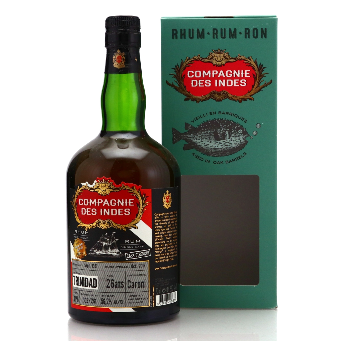 Caroni 1991 Compagnie des Indes 26 Year Old Cask Strength / Premium Spirits