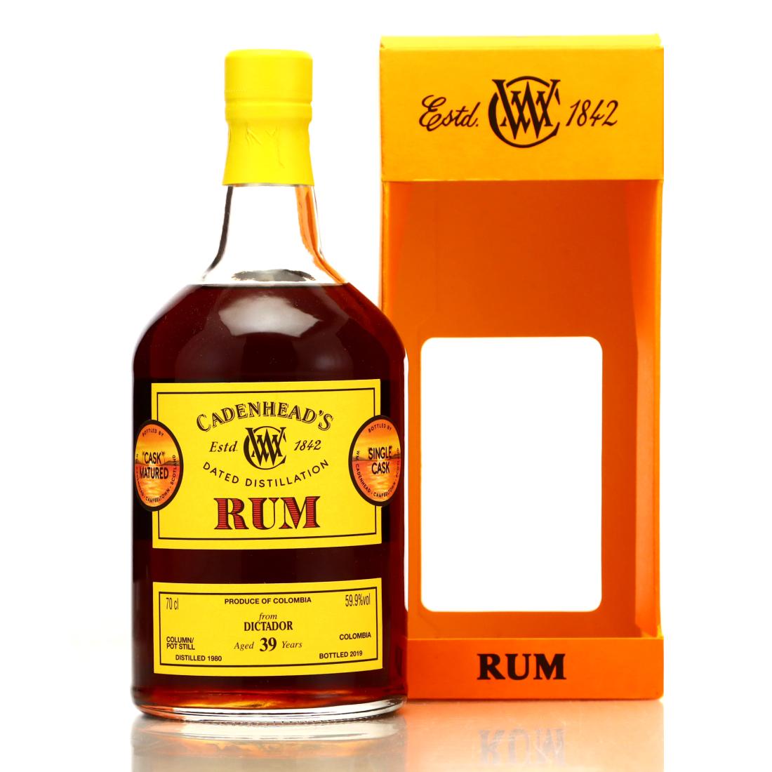 Dictador 1980 Cadenhead's 39 Year Old