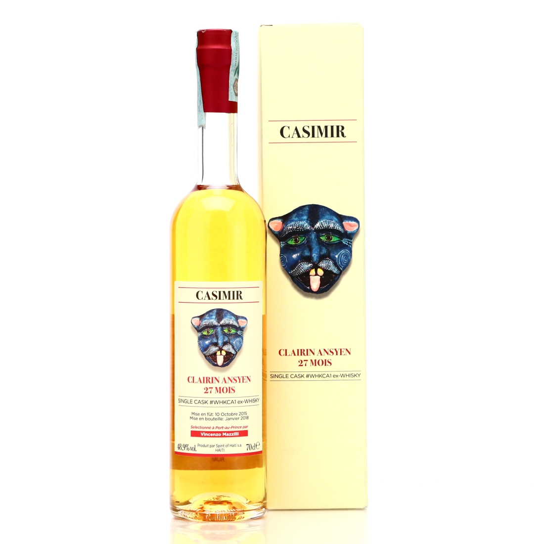 Casimir 2015 Single ex-Whisky Cask 27 Month Old Clairin Ansyen / Vincenzo Mazzilli
