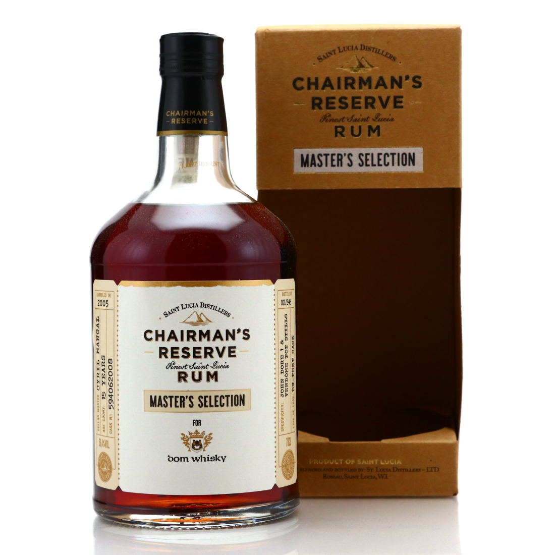 Chairman's Reserve 2005 Pot Still Single Cask 15 Year Old / Dom Whisky