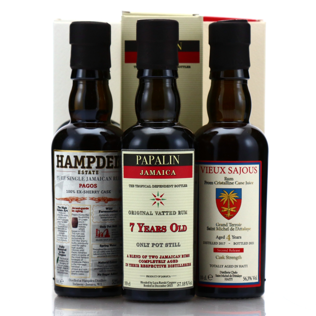 Hampden, Papalin & Vieux Sajous 3 x 10cl