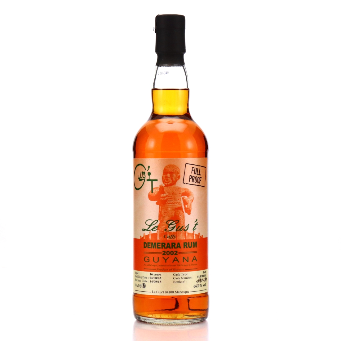 Cuffy Demerara Rum 2002 Le Gus't 16 Year Old Full Proof