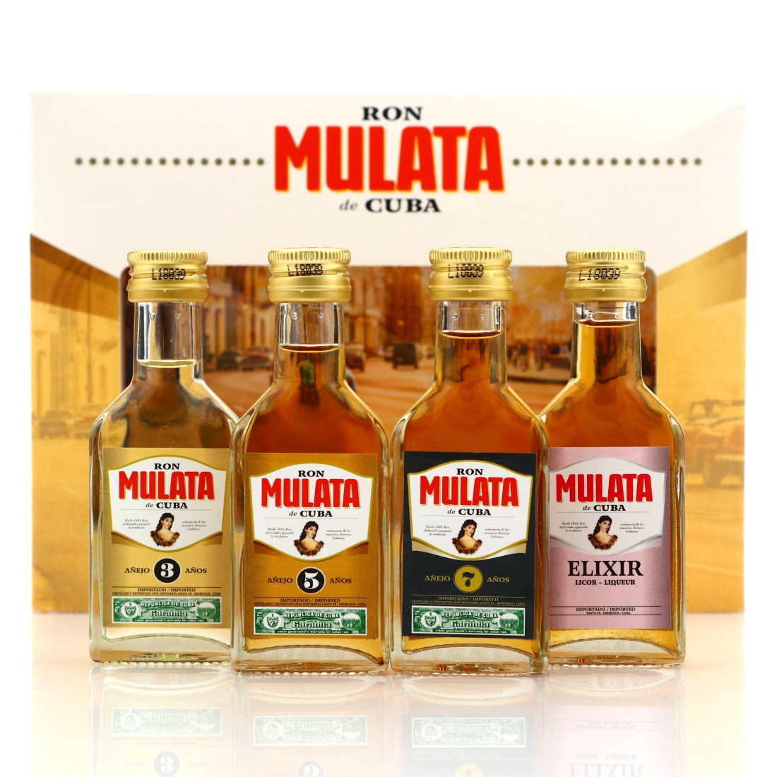 Ron Mulata de Cuba Miniature 4 x 4cl
