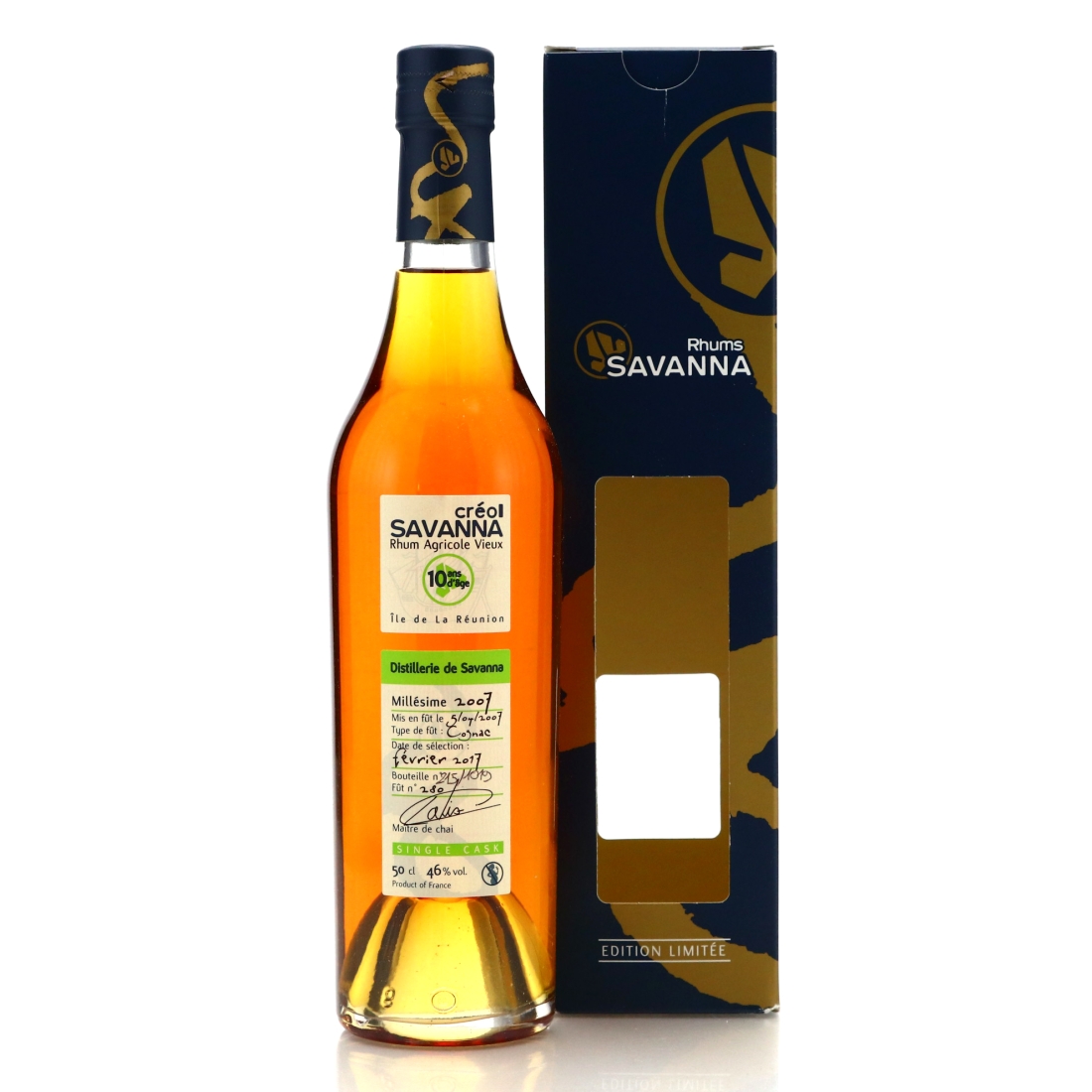 Savanna Creol 2007 Single Cognac Cask 10 Year Old #280 50cl