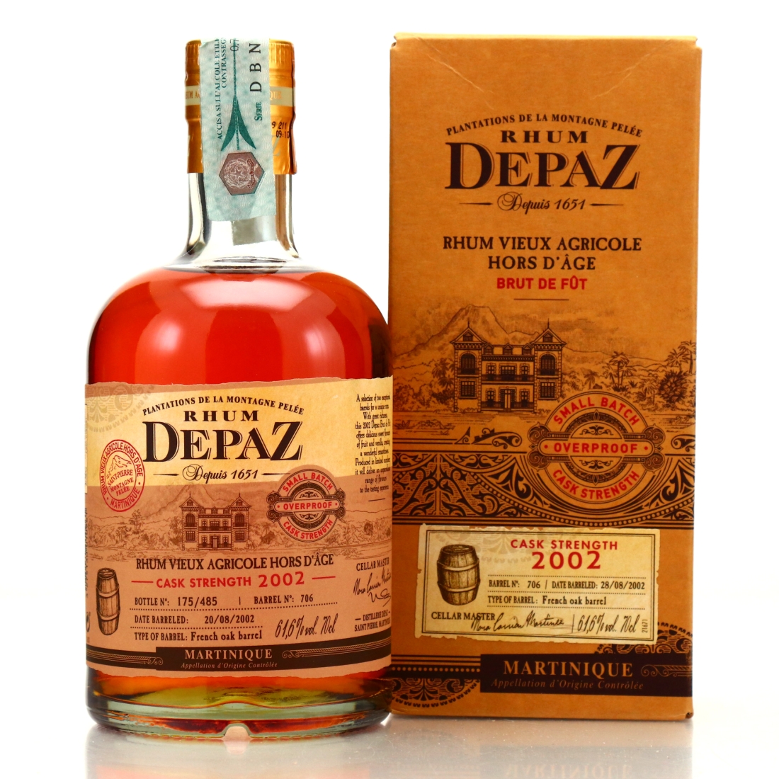 Depaz 2002 Single French Oak Cask 17 Year Old #706