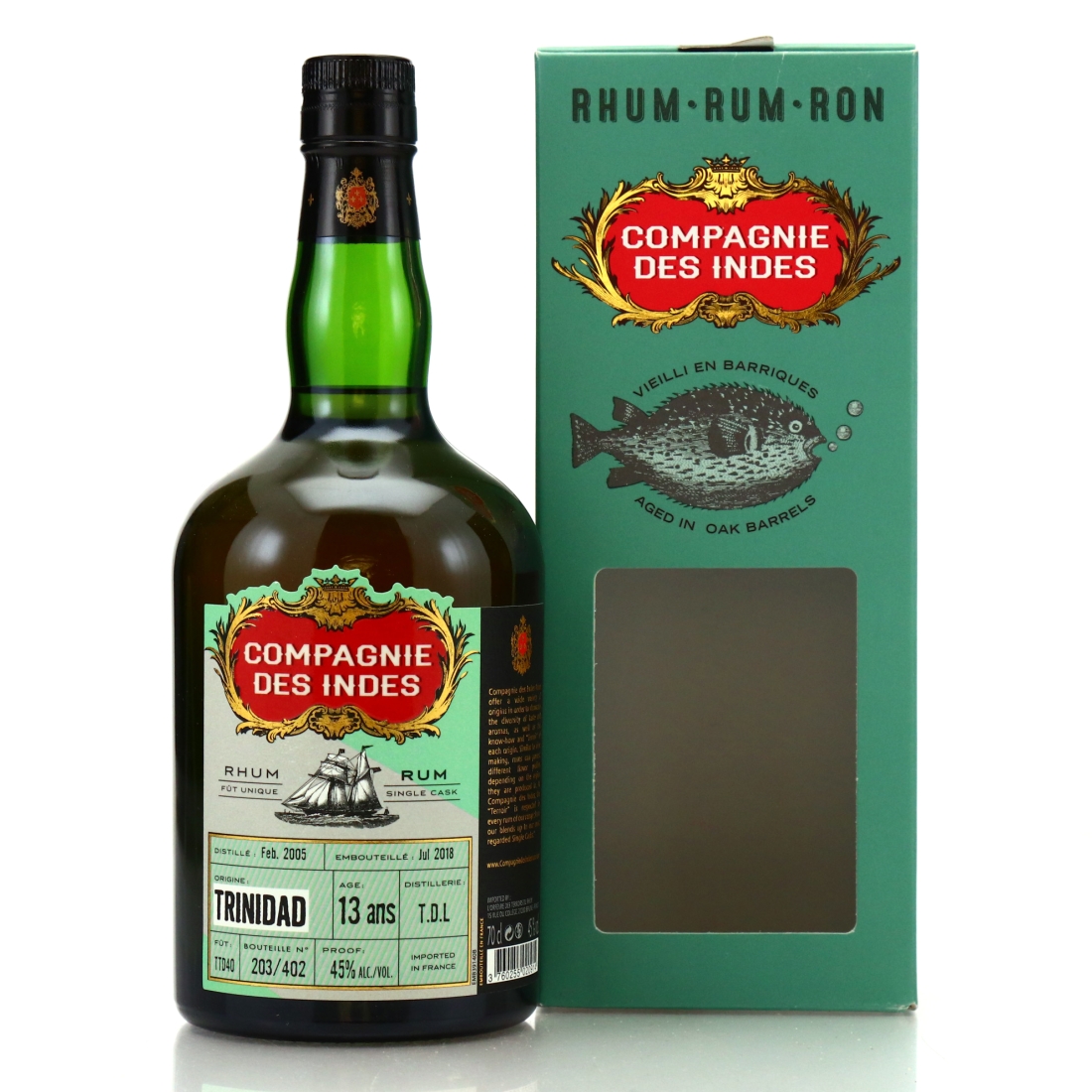 Trinidad Distillers 2005 Compagnie des Indes 13 Year Old