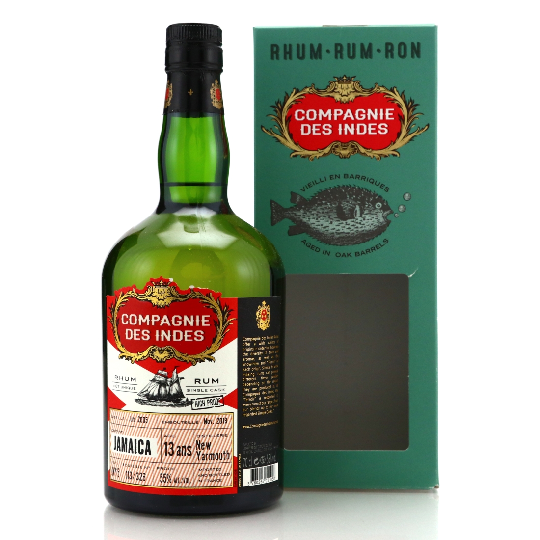 New Yarmouth 2005 Compagnie des Indes 13 Year Old High Proof