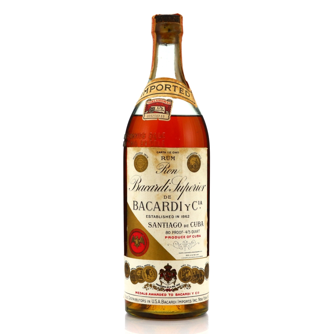 Bacardi Carta de Oro 1930-40s / US Import