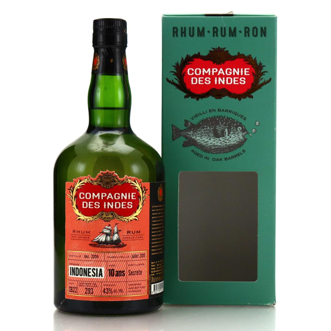 Indonesia Rum 2004 Compagnie des Indes 10 Year Old