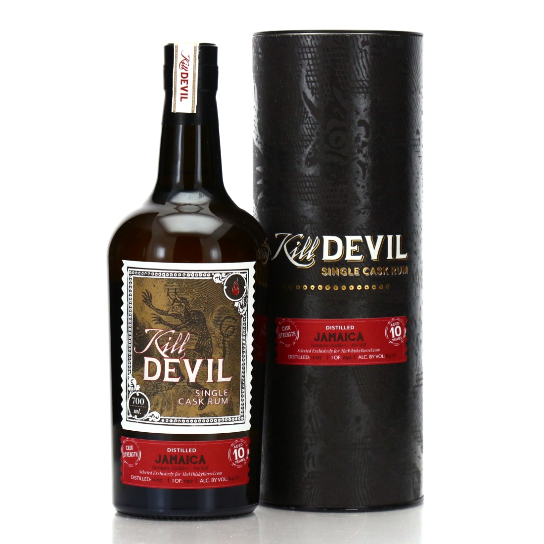 Hampden 2007 Kill Devil 10 Year Old Cask Strength 64.1% / TWB