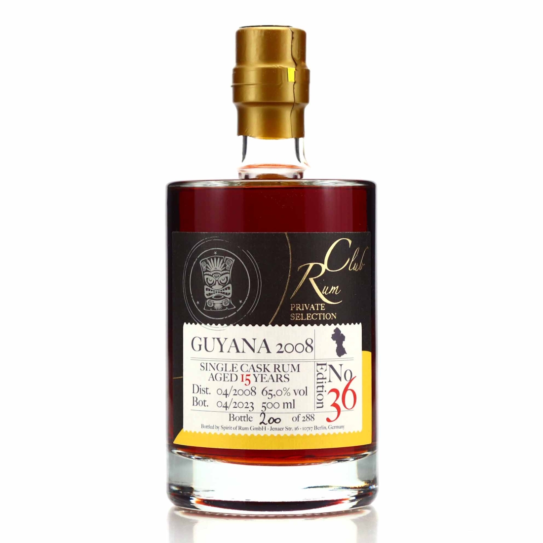 Guyana Rum 2008 Rum Club Private Selection 15 Year Old Edition 36 50cl