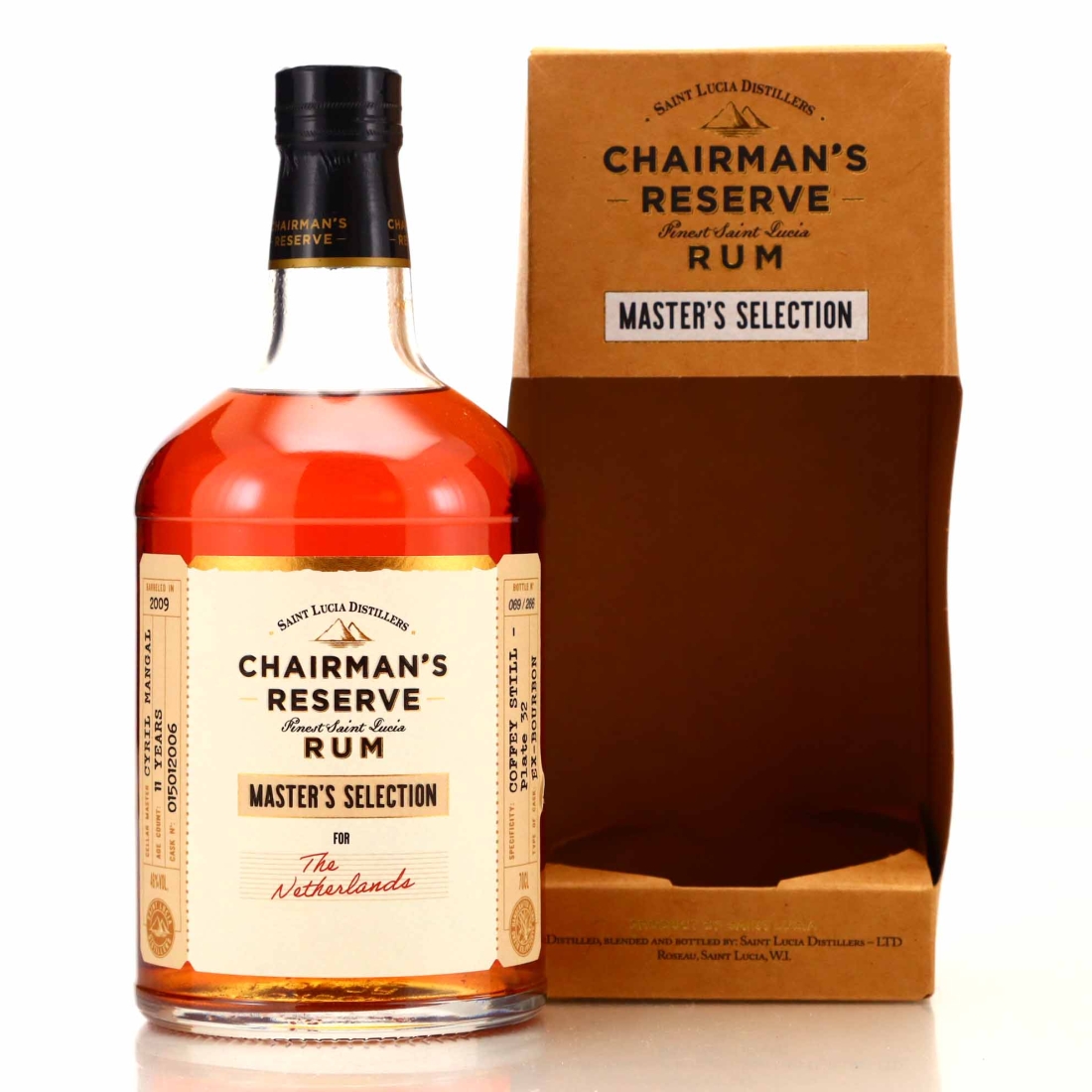 Chairman's Reserve 2009 Coffey Still Single Cask 11 Year Old / The Netherlands