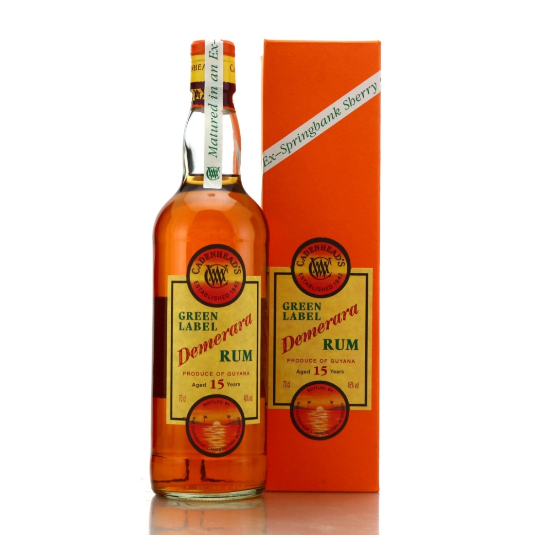Demerara Rum 15 Year Old Cadenhead's Green Label ex-Springbank Sherry Cask
