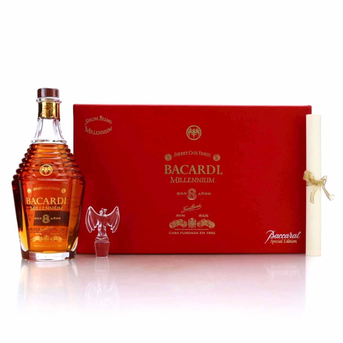 Image for Bacardi 8 Year Old Millennium Baccarat Decanter 75cl