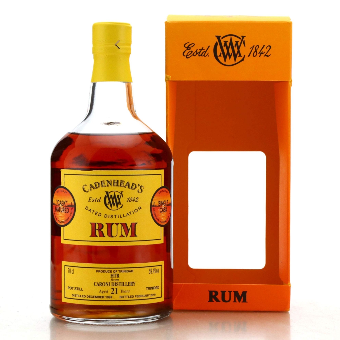 Image for Caroni HTR 1997 Cadenhead's Dated Distillation 21 Year Old