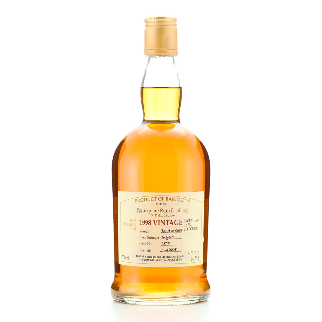 Foursquare 1998 Bourbon Cask 10 Year Old