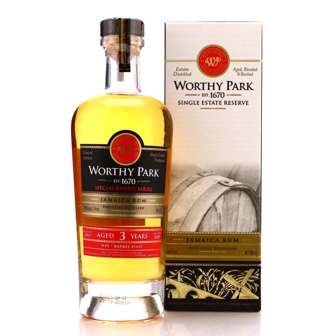 Worthy Park WPE 2017 Single Cask 3 Year Old #1610 / The 1423