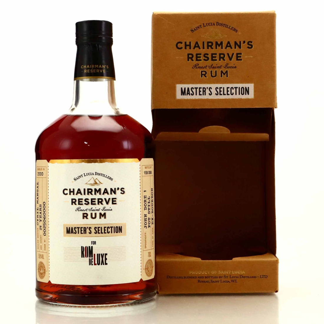 Chairman's Reserve 2000 John Dore Still Single Cask 21 Year Old / Rom de Luxe