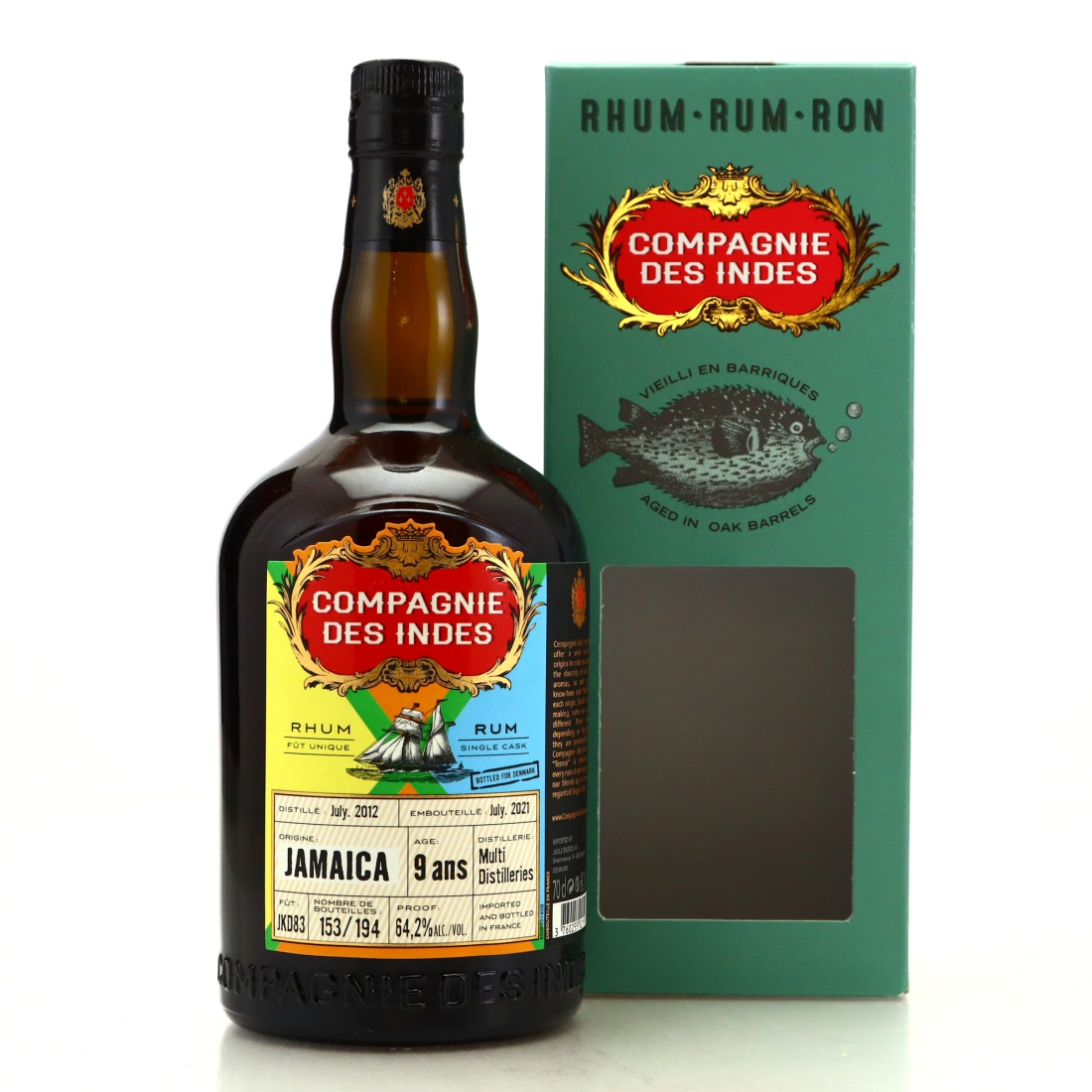Jamaica Rum 2012 Compagnie des Indes 9 Year Old 