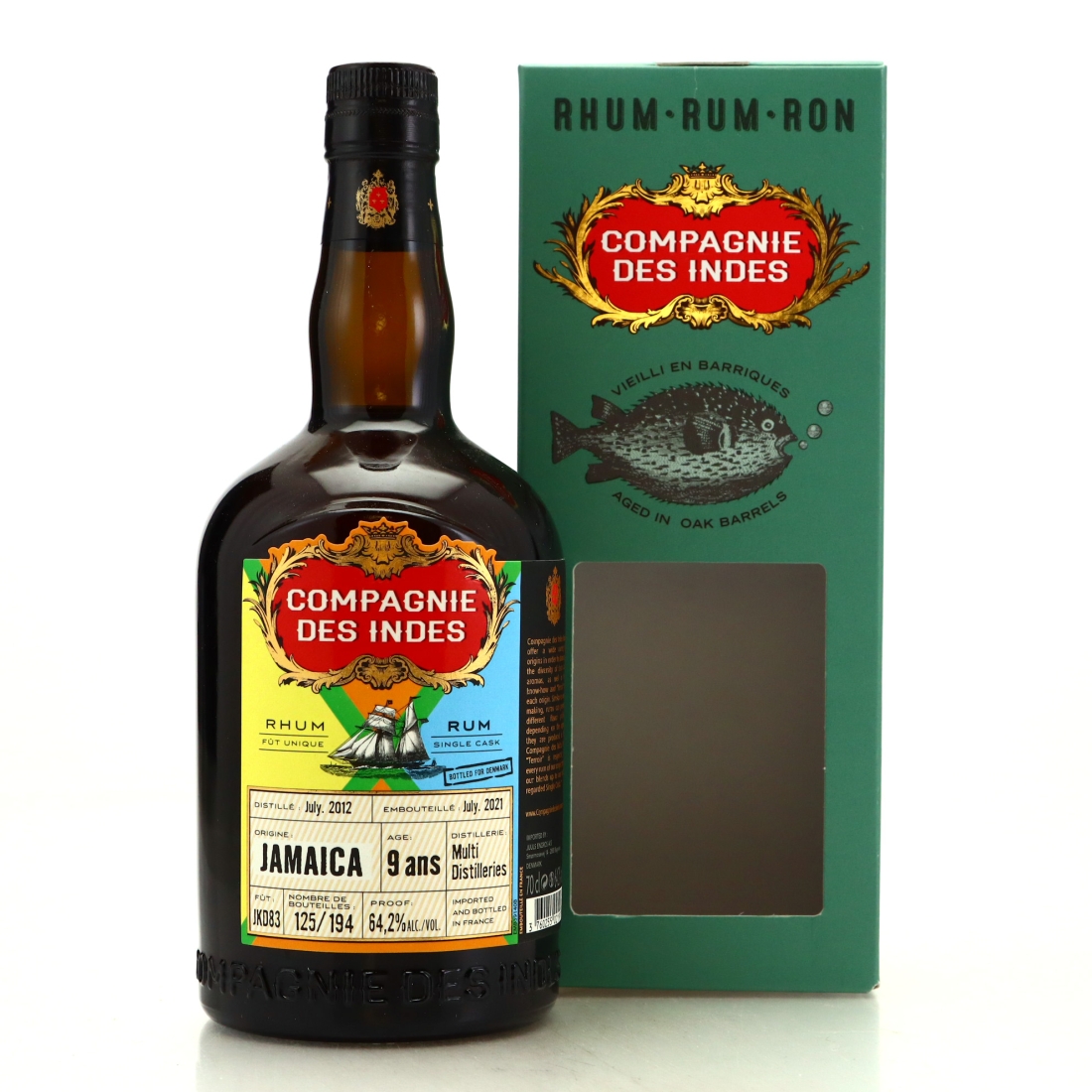 Jamaica Rum 2012 Compagnie des Indes 9 Year Old